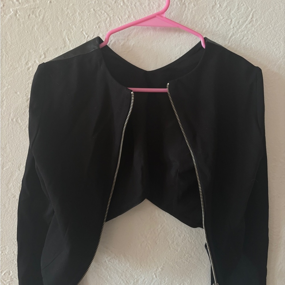 Nicholas Leather Mini Jacket - image 1